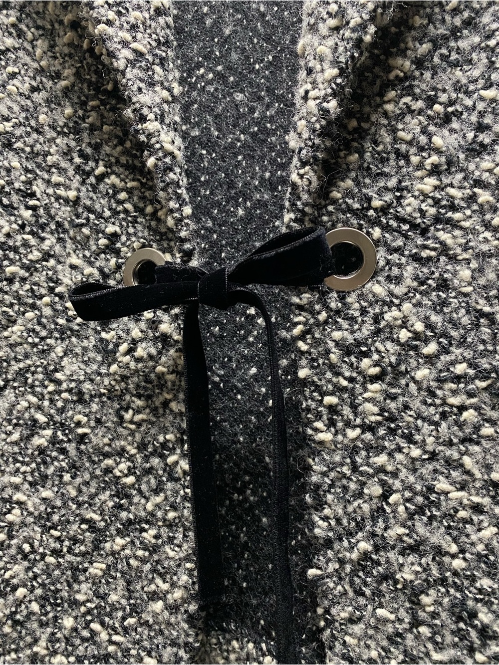 Classiques Entier Wool Blend Nubby Sweater Jacket Velvet Tie S - Picture 4 of 6